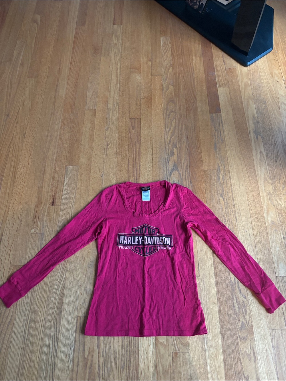 Harley-Davidson Women's Long-Sleeve Hot Pink Logo Tee